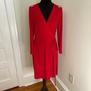 Calvin Klein Red Wrap Dress